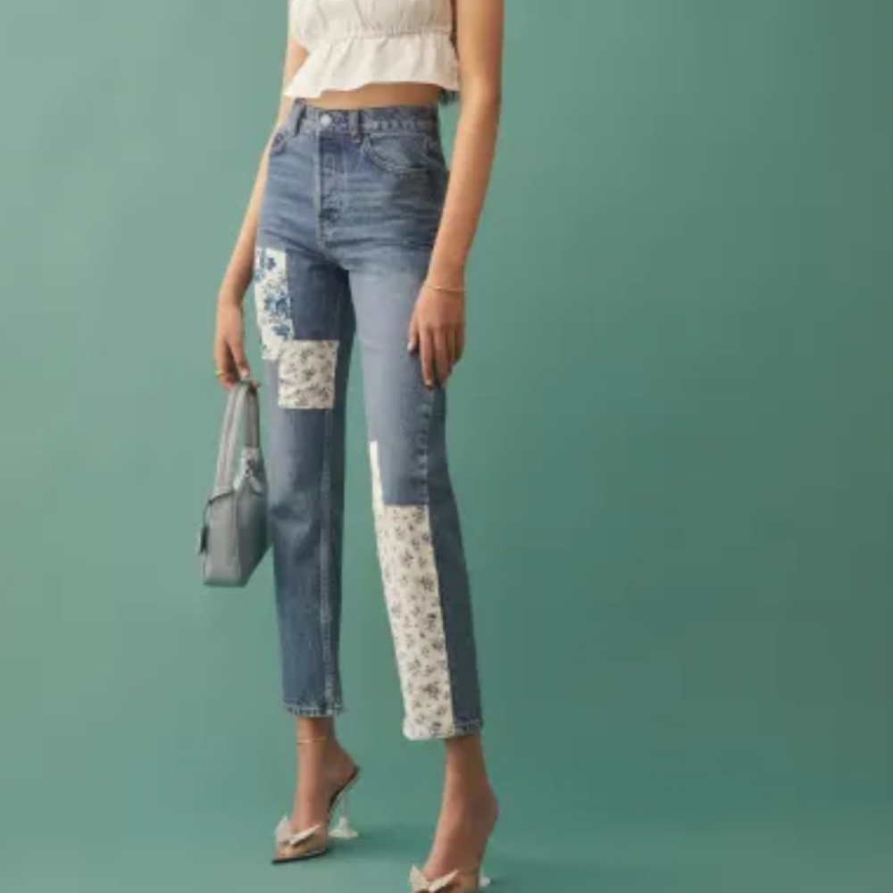 Reformation Cynthia Linen Patch Sz 27